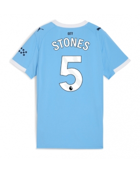Billige Fotballdrakt Manchester City John Stones #5 Replika Hjemmedrakt Dame 2025-26 Kortermet